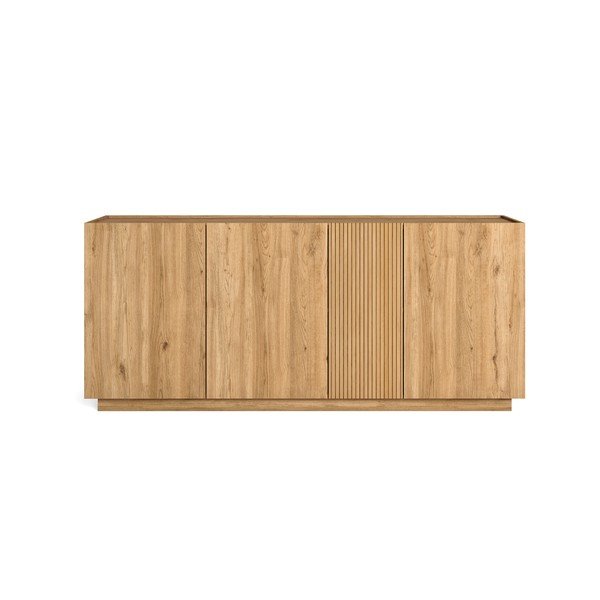 Nízka komoda v dekore duba v prírodnej farbe 181x78 cm Rayana – Marckeric