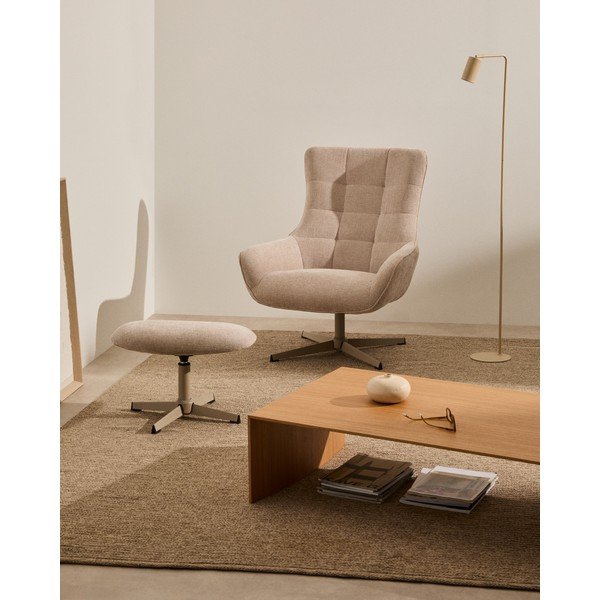 Béžová ženilková podnožka Teryl – Kave Home-image-1