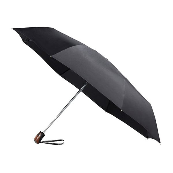 Čierny skladací dáždnik Bois Minimal