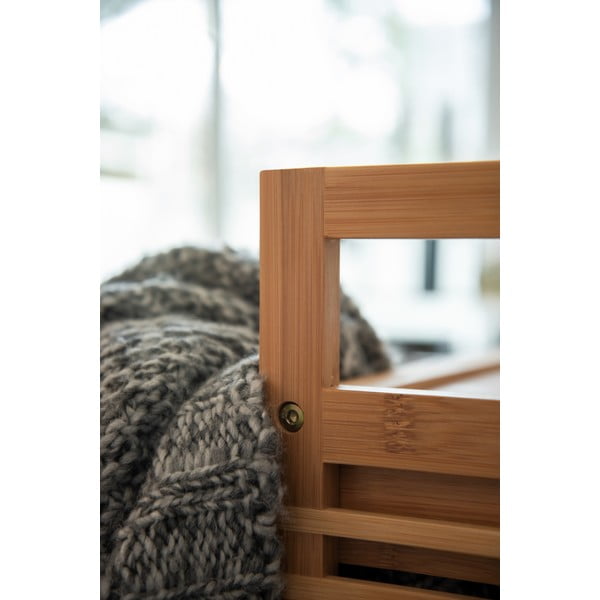 Bambusová nízka kúpeľňová skrinka v sivo-prírodnej farbe 40x56 cm Bahari - Wenko-image-2