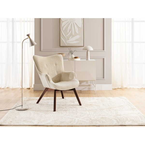 Béžové menčestrové kreslo Niko – Ropez-image-4