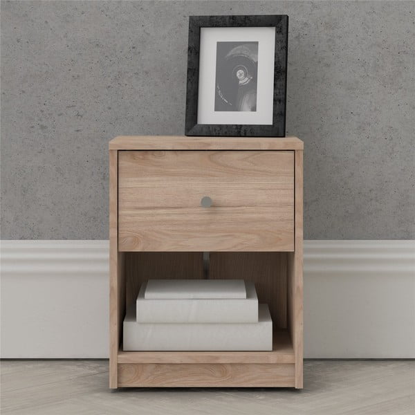 Nočný stolík v dekore duba s poličkami May - Tvilum-image-4
