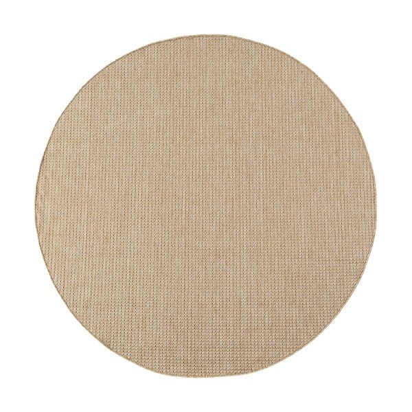 Béžový okrúhly vnútorný a vonkajší koberec ø 80 cm Mira 1450 – Ayyildiz Carpets