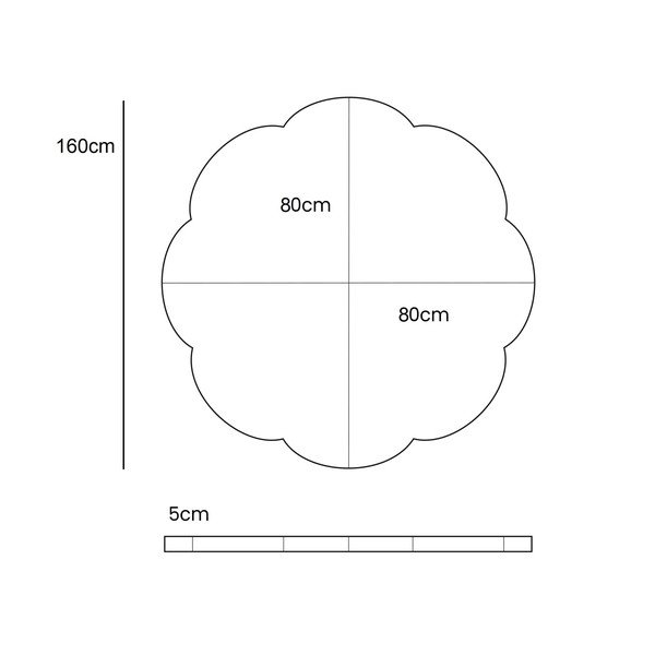 Sivá detská hracia podložka 160x160 cm – Meowbaby-image-3