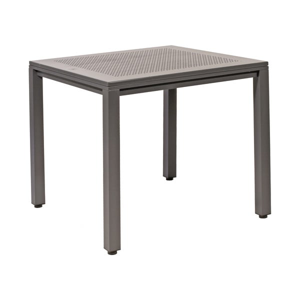 Šedý záhradný hliníkový stôl Resol Born, 80 x 80 cm