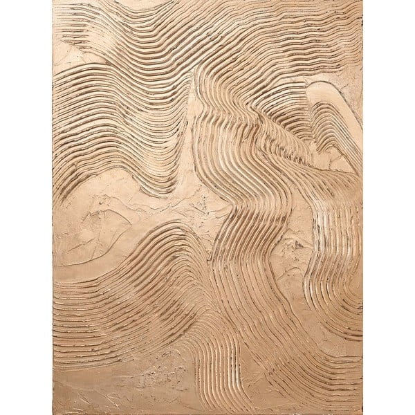 Ručne maľovaný obraz 88x118 cm Metallic Brown – Malerifabrikken