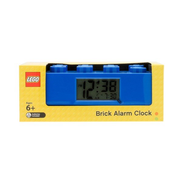 Modré hodiny s budíkom LEGO® Brick-image-2