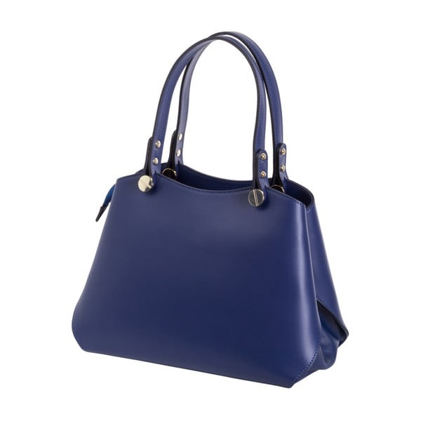 Modrá kabelka z pravej kože Andrea Cardone Sante