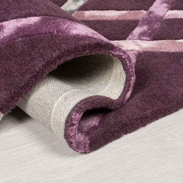 Fialový viskózový koberec Flair Rugs Trellis, 160 x 230 cm-image-1