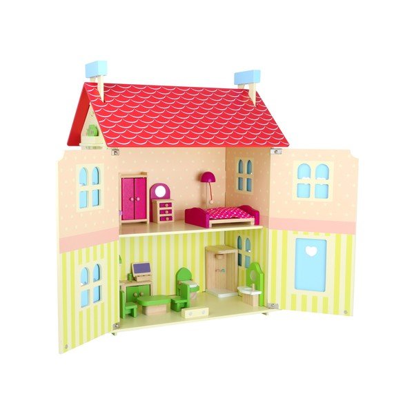 Drevený domček s odnímateľnou strechou pre bábiky Legler Doll-image-4