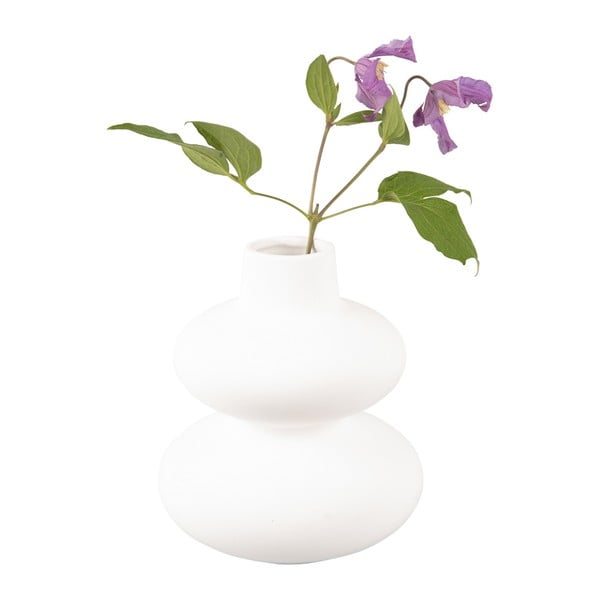 Biela keramická váza Karlsson Circles, výška 19,4 cm-image-2