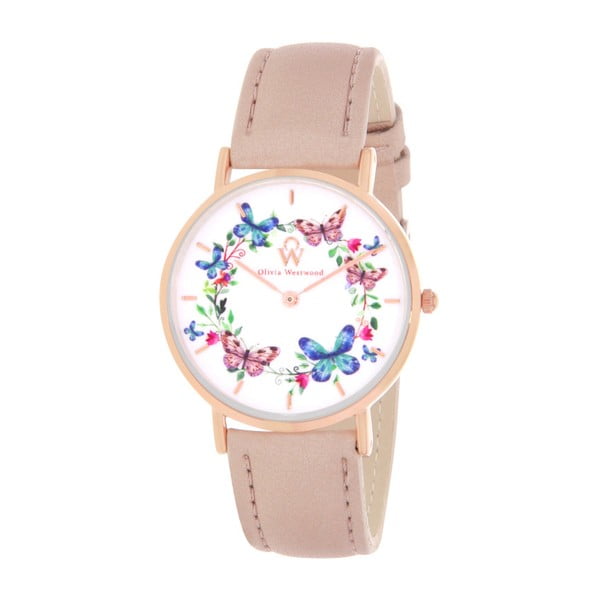 Dámske hodinky s remienkom vo svetloružovej farbe Olivia Westwood Puna