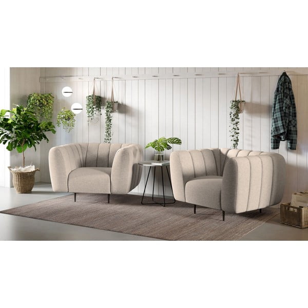 Béžové kreslo Shel – Ghado-image-4