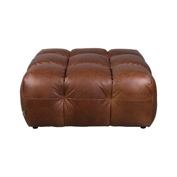 Hnedá kožená modulárna podnožka Hackman – Dutchbone