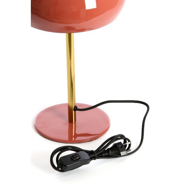 Stolová lampa v lososovej farbe s kovovým tienidlom (výška 34 cm) Surin – Light & Living-image-3