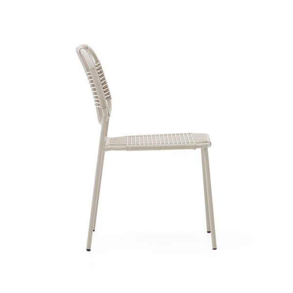 Béžová kovová záhradná stolička Talaier – Kave Home-image-2