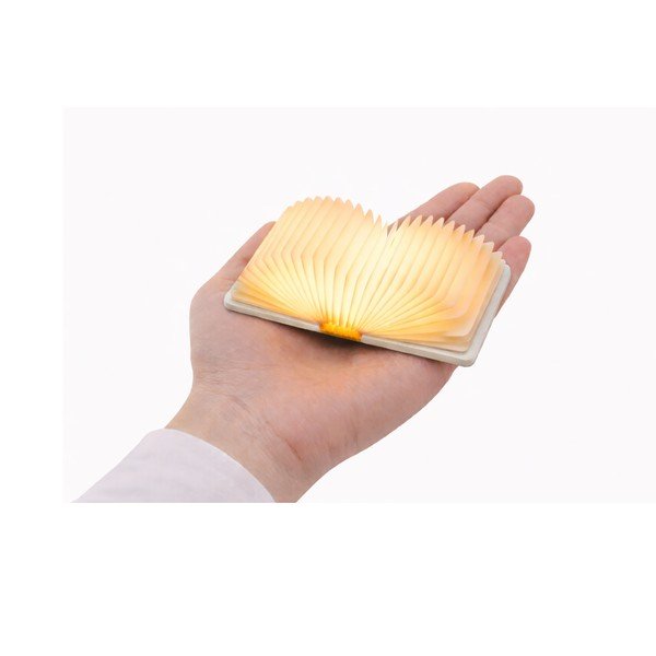 Biela prenosná svetelná dekorácia na USB BookLight – Gingko-image-3