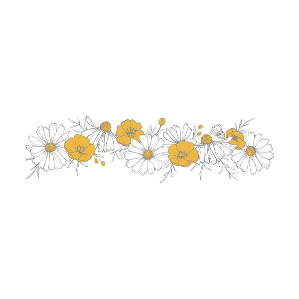 Detská samolepka 64x18 cm Flowers Braid – Lilipinso