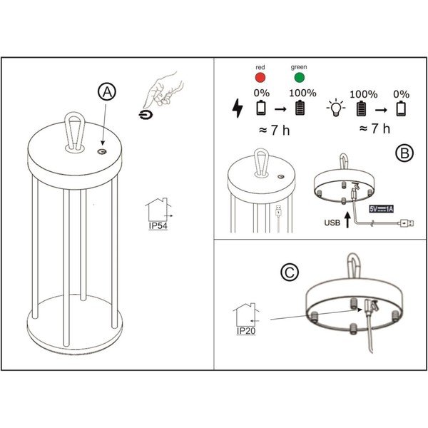 Čierna LED stolová lampa (výška  36 cm) Kante – Fischer & Honsel-image-3