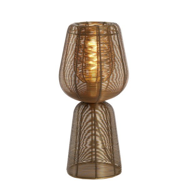 Kovová stolová lampa v bronzovej farbe (výška  42 cm) Aboso – Light & Living-image-1