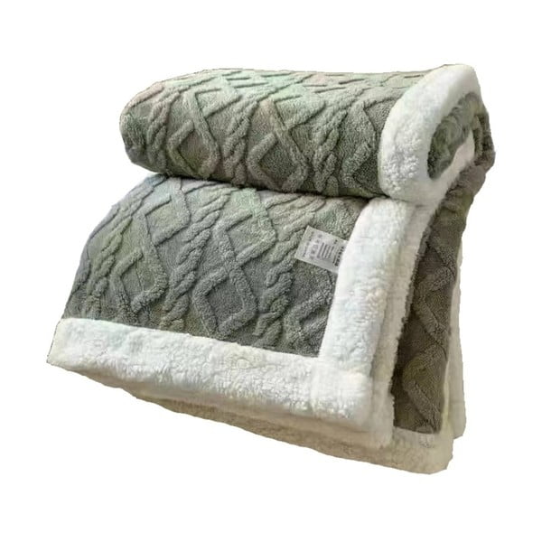 Zelená deka s baránkom 150x200 cm Island – My House-image-1