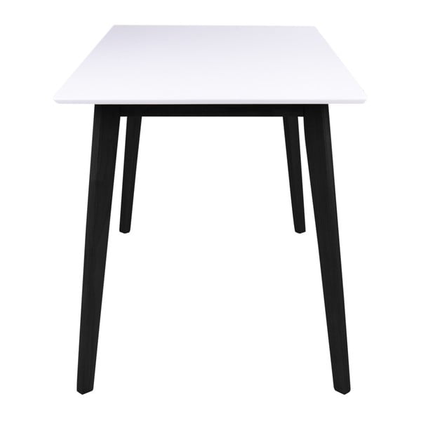 Biely jedálenský stôl s čiernou konštrukciou Bonami Essentials Vojens, 120 x 70 cm-image-2