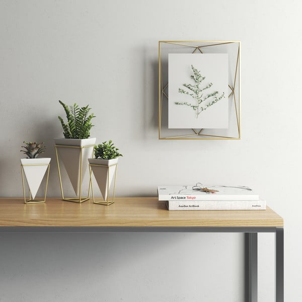 Kovový stojací/na stenu rámček v zlatej farbe 25x30 cm Prisma – Umbra-image-4