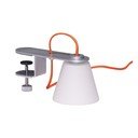 Sivá stolová lampa so skleneným tienidlom (výška  23 cm) Lure – Hübsch