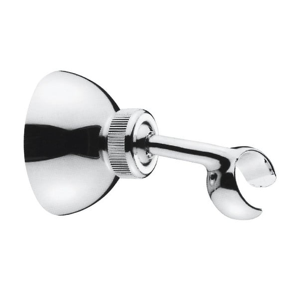 Mosadzný držiak na sprchovú hlavicu v lesklo striebornej farbe ø 6,5 cm – Sapho