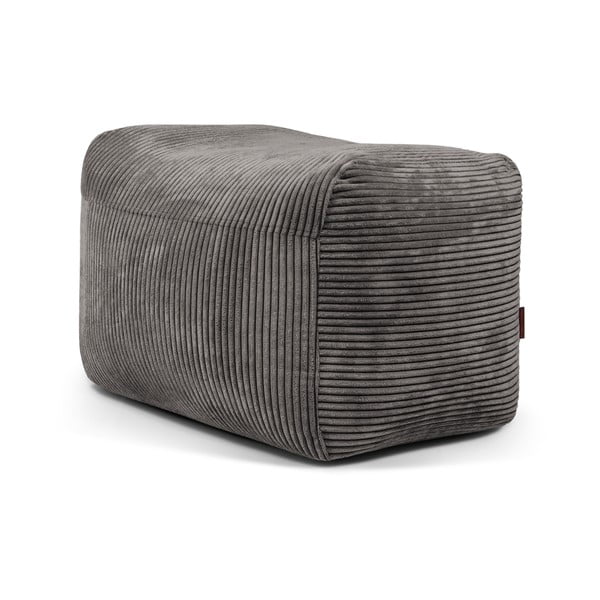 Tmavosivý menčestrový sedací vak Plus 70 Lounge – SLOWDOWN