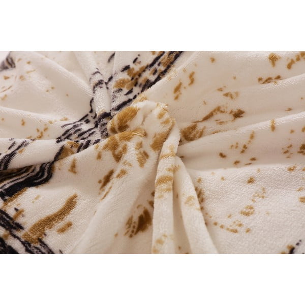 Čierne/krémovobiele mikroplyšové obliečky na jednolôžko 140x200 cm Enrico – My House-image-1