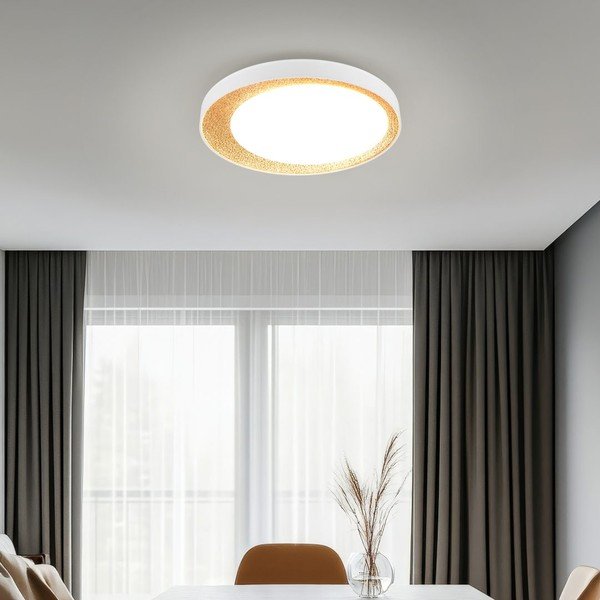 Bielo-svetlohnedé LED stropné svietidlo ø 45 cm Aleta – Reality-image-1