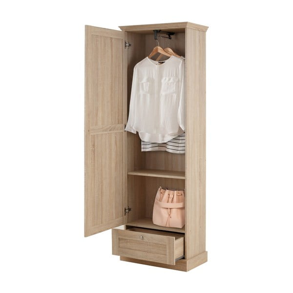 Šatníková skriňa v dekore duba v prírodnej farbe 60x180 cm Binz – Støraa-image-4