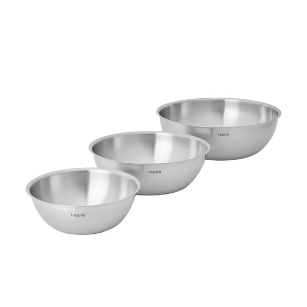 Misy v súprave 3 ks z nehrdzavejúcej ocele v striebornej farbe ø 25,5 cm Lucca 3.0 – FABINI