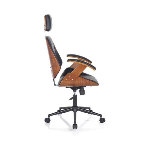 Čierna kancelárska stolička z imitácie kože Visby – Tomasucci-image-3