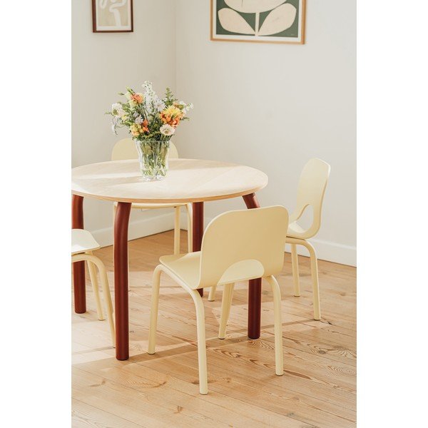 Okrúhly jedálenský stôl s doskou v dubovom dekore ø 100 cm Meko – noo.ma-image-2