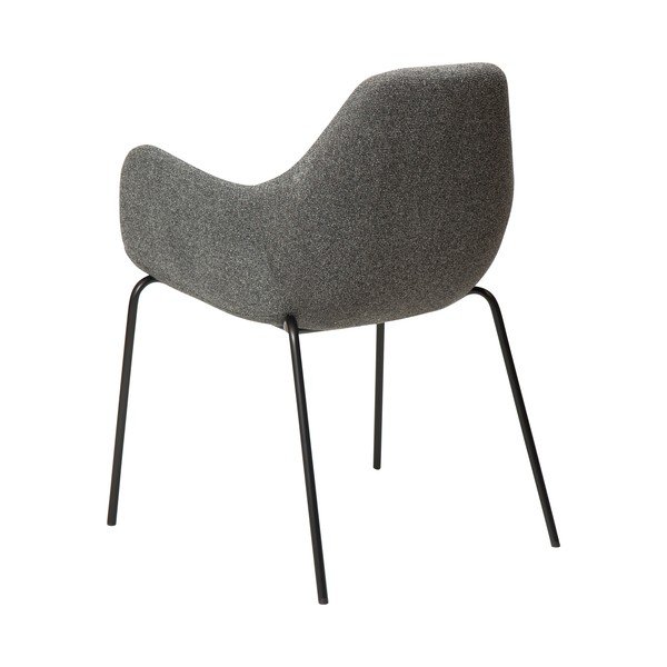 Sivé kreslo z textílie buklé Zimmer – DAN-FORM Denmark-image-4