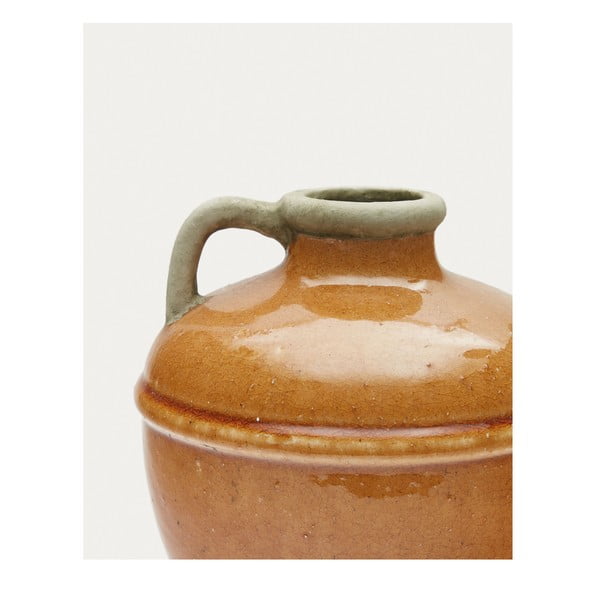 Hnedá keramická váza Tamariu – Kave Home-image-3