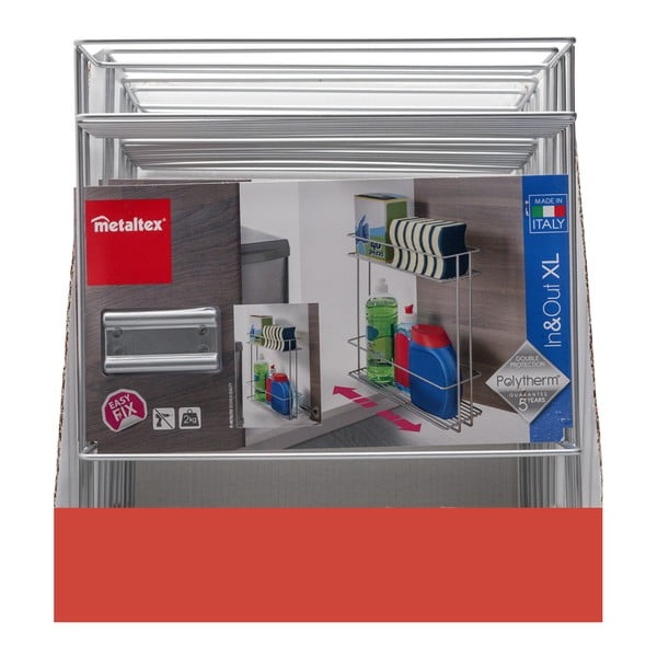 Výsuvná polica s 2 poschodiami Metaltex In Out-image-3