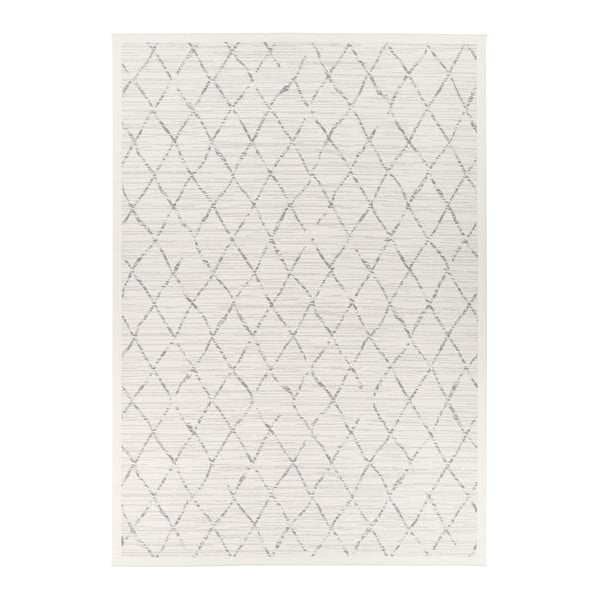 Biely vzorovaný obojstranný koberec Narma Vao, 140 × 200 cm-image-1