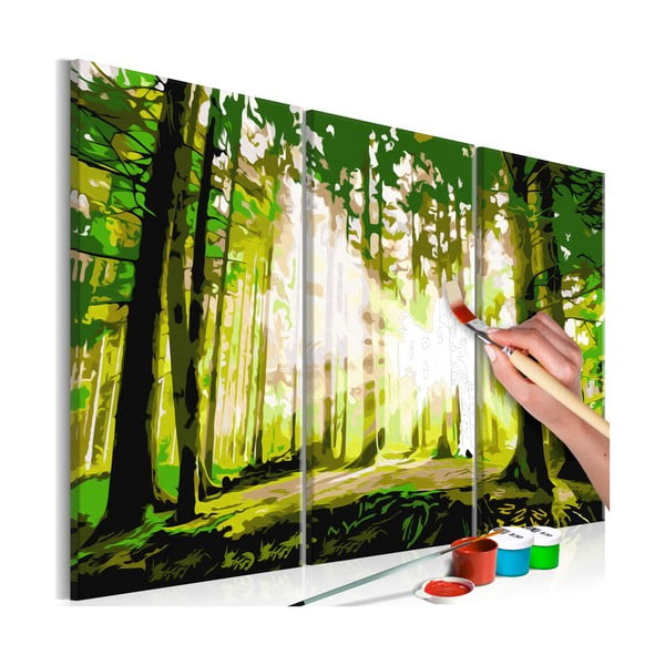DIY set na tvorbu vlastného obrazu na plátne Artgeist Spring Forest, 120 × 80 cm