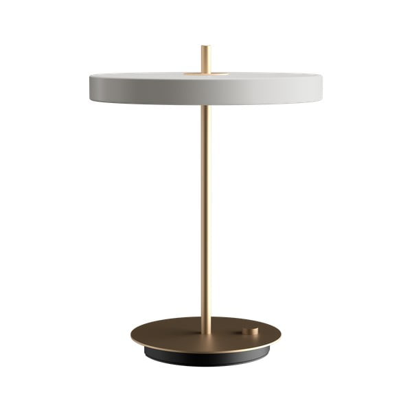 Svetlosivá LED stolová lampa so stmievačom s kovovým tienidlom (výška  41,5 cm) Asteria Table – UMAGE
