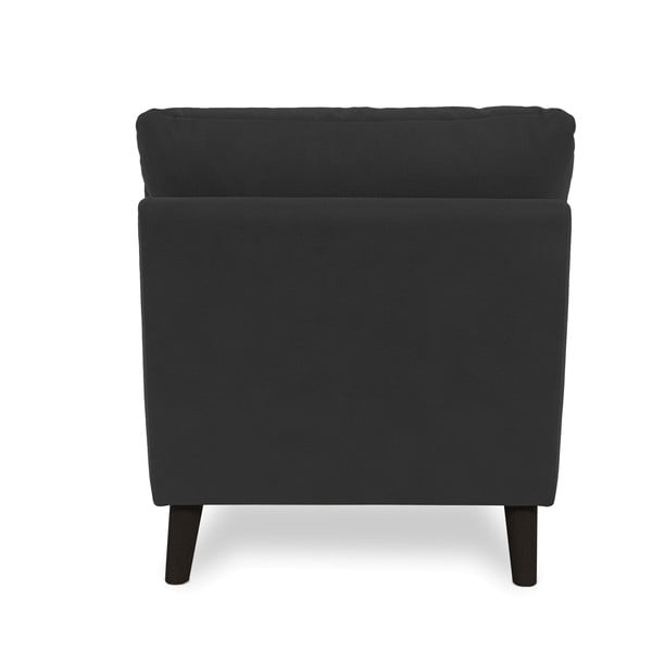 Antracitové kreslo s čiernymi nohami VIVONITA Bill-image-4