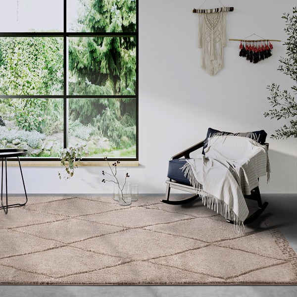 Béžový koberec 120x170 cm Perrotin Beige – Elle Decoration-image-1