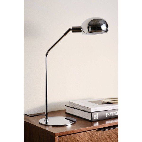 Oceľová stolová lampa s ohýbateľnou konštrukciou v lesklej striebornej farbe (výška  59 cm) Lincon – Jotex-image-2