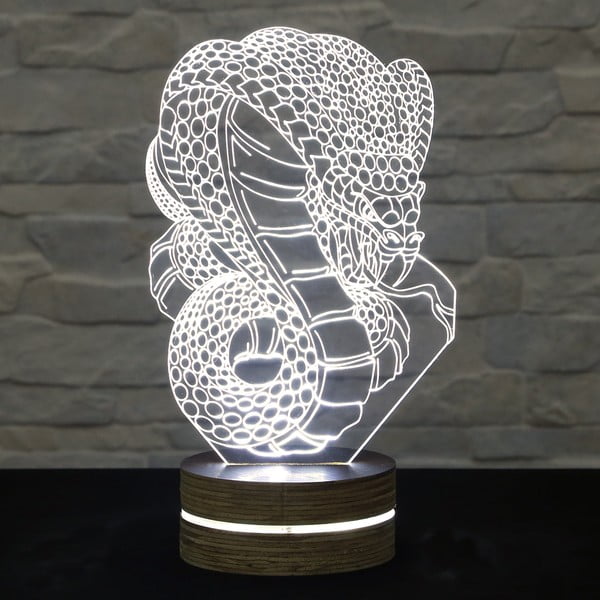 3D stolová lampa Snake