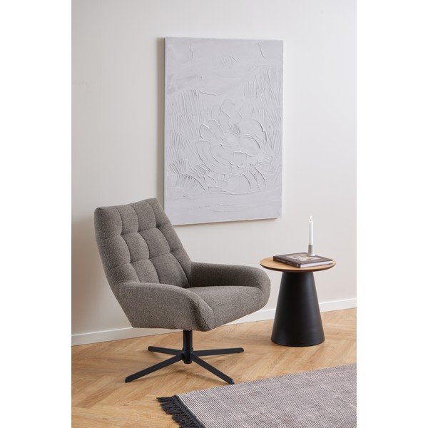 Sivo-hnedé kreslo z textílie buklé Paris – Actona-image-1