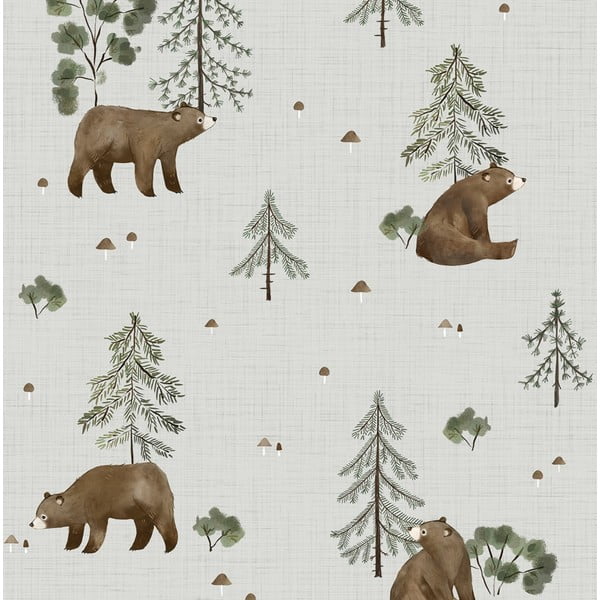 Detská tapeta 10 m x 50 cm Mountain & Bears – Lilipinso