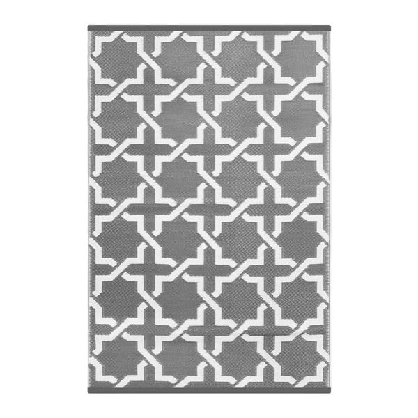 Sivo-biely obojstranný koberec vhodný aj do exteriéru Green Decore Kula Malo, 150 × 240 cm