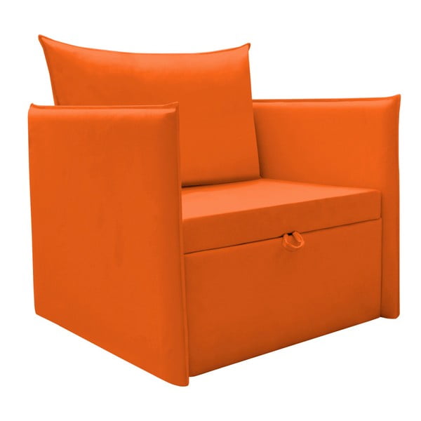 Oranžové variabilné kreslo/lôžko 13Casa Furby Plus